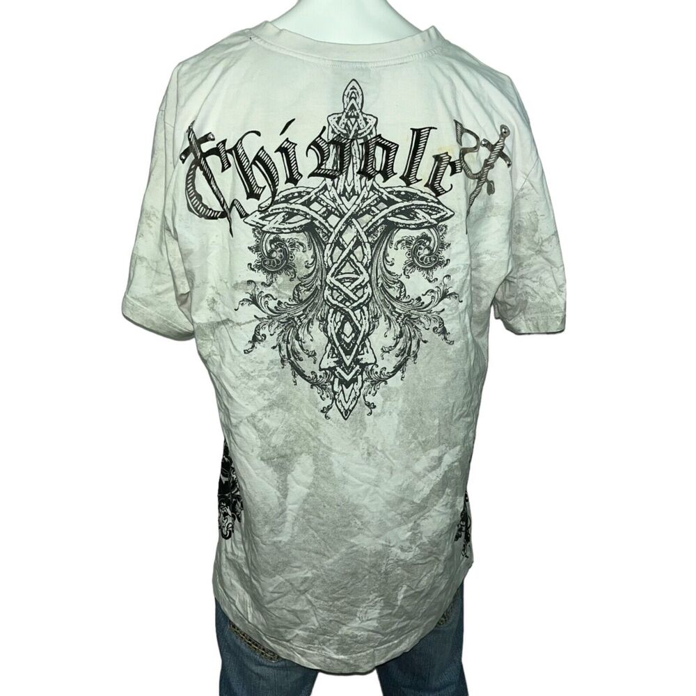 Raw Blue Affliction Style 90s Rare T Shirt Cyber Grunge XL